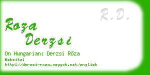 roza derzsi business card