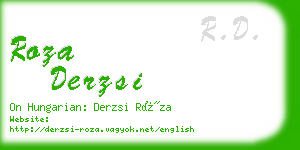 roza derzsi business card